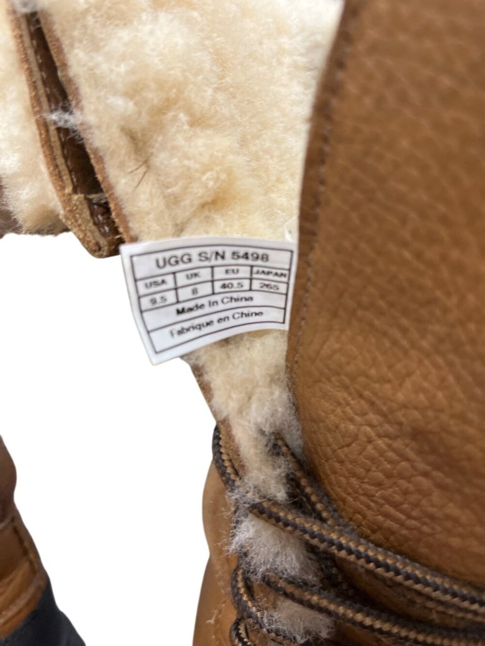 Ugg Adirondack wms sheeplined fur leather brown below knee boots sz 9.5 SKU10674 - Picture 3 of 16